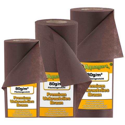 192m2 Tessuto Non Tessuto Per Orto, Tessuto Non Tessuto Antierbacce, Tessuto Non Tessuto Per Pacciamatura 80g Larghezza 1,6m Marrone - Foto 1