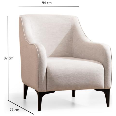 James Poltrona In Tessuto Color Color Sporco - Foto 2