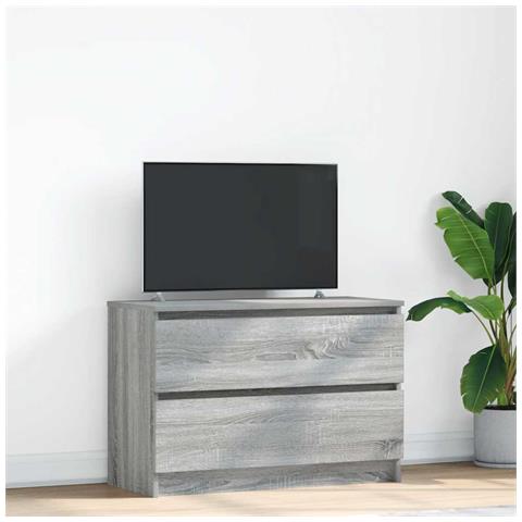 Mobile Porta TV Grigio Sonoma 80x35x54 cm in Legno Multistrato - Foto 1
