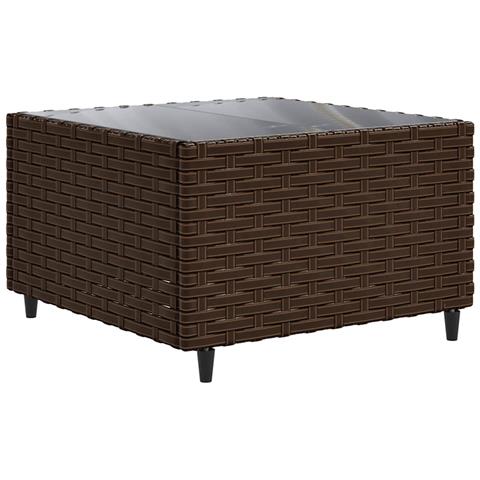Set Divani Da Giardino 8 Pz Con Cuscini In Polyrattan Marrone - Foto 3