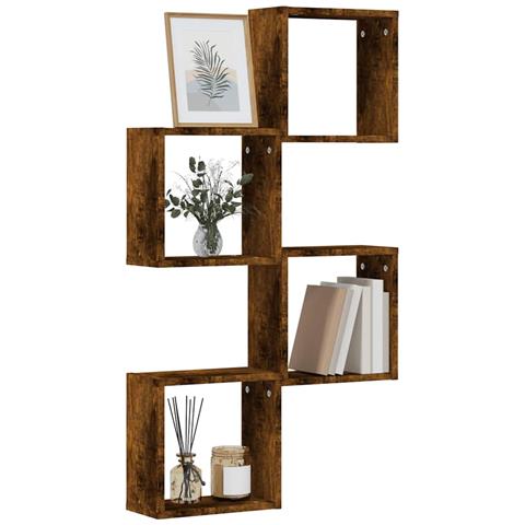 Mensole A Cubo 4 Pz Rovere Fumo 30x15x30 Cm - Foto 1