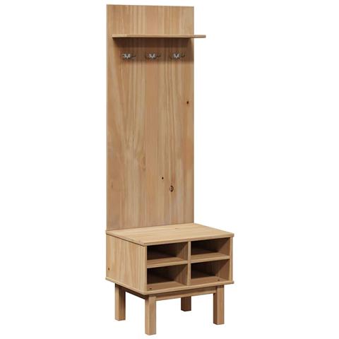 Mobile Da Corridoio Otta 50x40x160 Cm In Legno Massello Di Pino - Foto 2