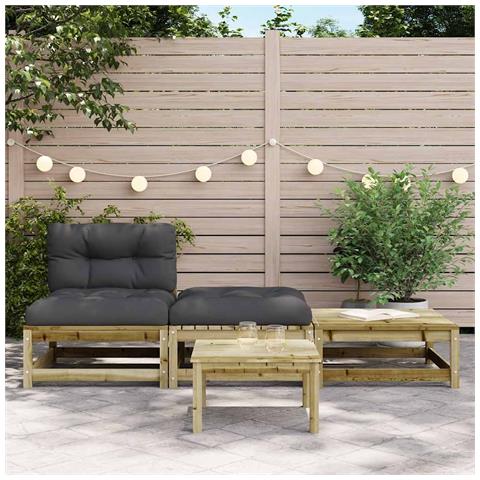 Lusso Casadino - Divano Da Giardino Senza Braccioli Con Cuscini E Poggiapiedi - Foto 2