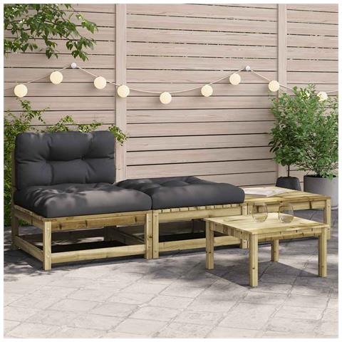 Lusso Casadino - Divano Da Giardino Senza Braccioli Con Cuscini E Poggiapiedi - Foto 8