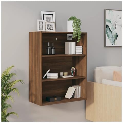 Lusso Casadino -  Armadietto Pensile A Parete Rovere Marrone 69,5x32,5x90 Cm - Foto 8