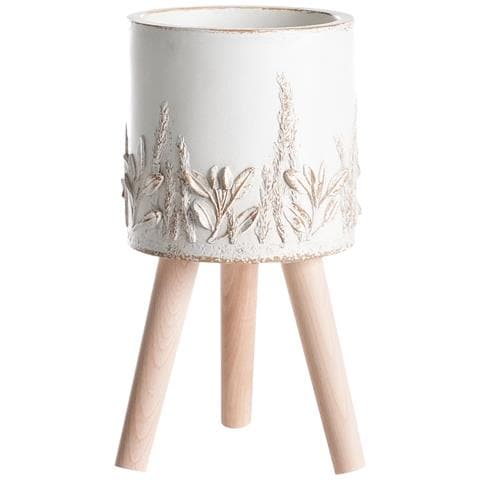 Vaso Per Piante Rialzato Preweza 23 Cm Bianco Sporco - Foto 1