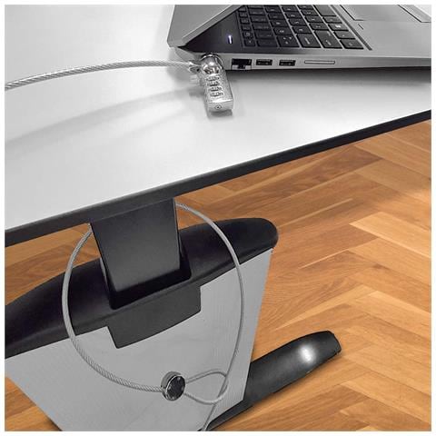 Cavo Di Blocco A Combinazione Per Laptop Da 1,8 M Protezione Affidabile, Argento - Foto 5