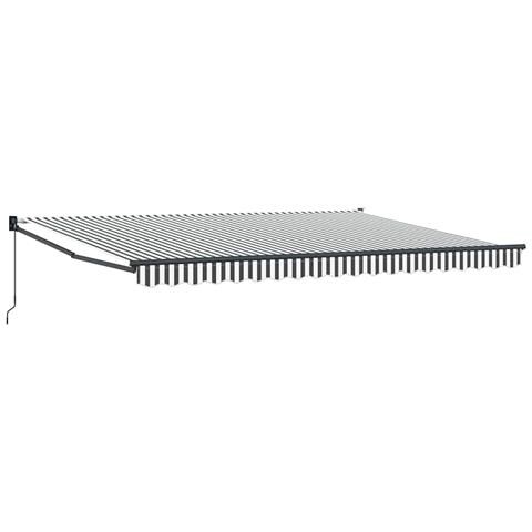Tenda Retrattile Antracite e Bianca 4,5x3 m Tessuto e Alluminio - Foto 1