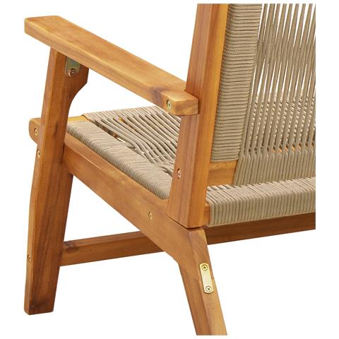 Panchina da Giardino Beige 76x122x73 cm Legno Massello di Acacia - Foto 9