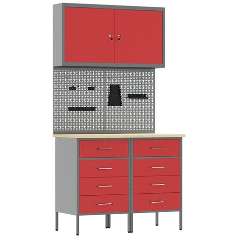 Set di attrezzi 5 pezzi in acciaio rosso - Foto 1