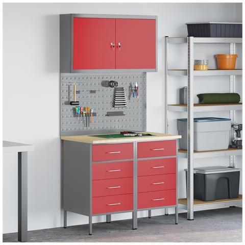 Set di attrezzi 5 pezzi in acciaio rosso - Foto 2