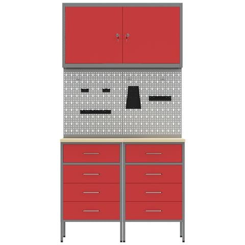 Set di attrezzi 5 pezzi in acciaio rosso - Foto 9