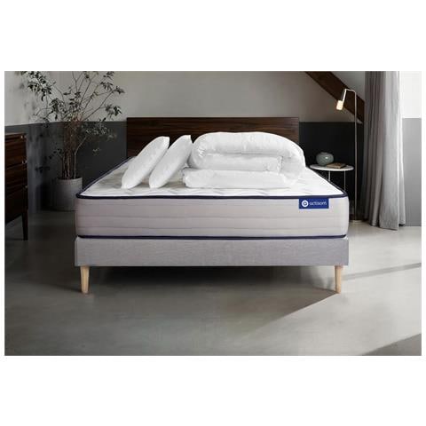 Pacchetto Letto Completo - Materasso 180x200cm + Box Spring Con Doghe (kit) + 2 Cuscini + Piumino - Actiflex Form - Foto 1