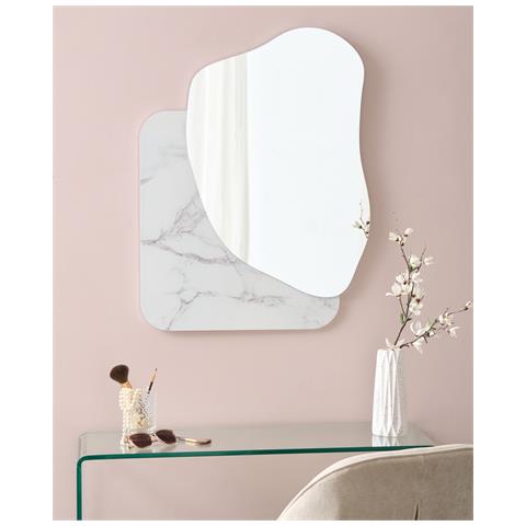 Specchio Arvert 60 Cm 80 Cm Marmo Bianco - Foto 1