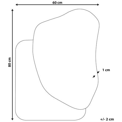 Specchio Arvert 60 Cm 80 Cm Marmo Bianco - Foto 6