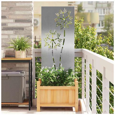 Pannello Decorativo da Giardino Altro Argento 50 x 140 cm - Foto 2