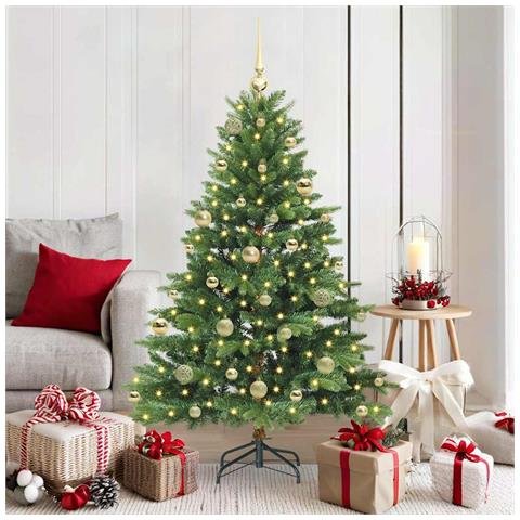 Albero di Natale artificiale con 150 LED Verde 150 cm PE e PVC - Foto 2