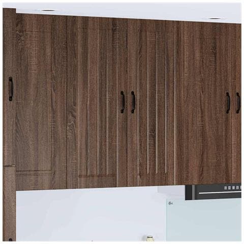 Pensile cucina con lo scaffale Rovere Marrone 80 x 31 x 100 cm - Foto 2