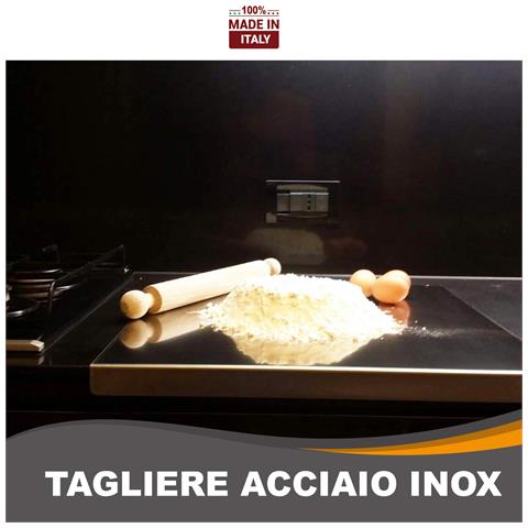Tagliere Spianatoia In Acciaio Inox Per Uso Alimentare - Varie Misure - Profondità 50 (l100 X P50 X 3cm) - Foto 1