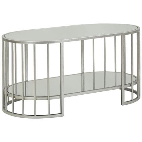 Tavolino Vkh793-argento-metallo-90x50x45 Cm - Foto 1