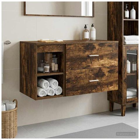 Set di mobili per il bagno 2 pcs Rovere Fumo - Foto 2