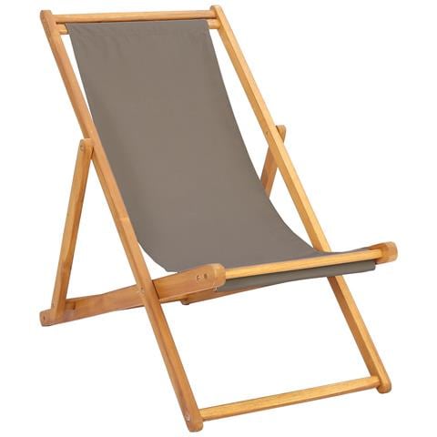 Sedia da spiaggia Tortora Legno di teak solido - Foto 1