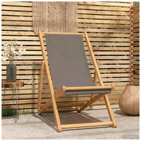Sedia da spiaggia Tortora Legno di teak solido - Foto 2