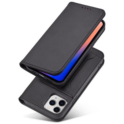 Portafoglio Magnetico Per Carte Iphone 12 Pro Max Custodia Porta Carte Nera - Foto 7