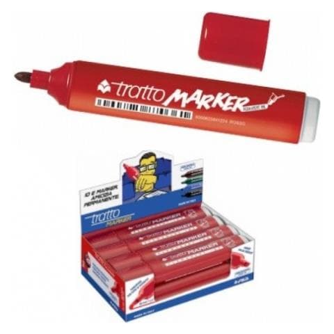 confezione da 12 pezzi - marcatore marker rosso p. tonda - Foto 2