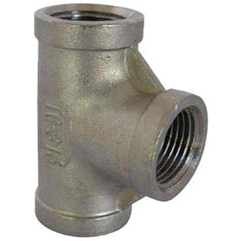 "Raccordo T TEE A 90 Gradi Femmina F Femmina F Femmina F ACCIAIO INOX 1"" " - Foto 1