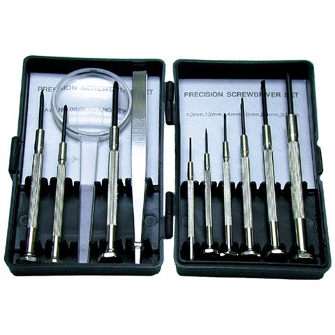 Set cacciaviti precisione + lente - Foto 1