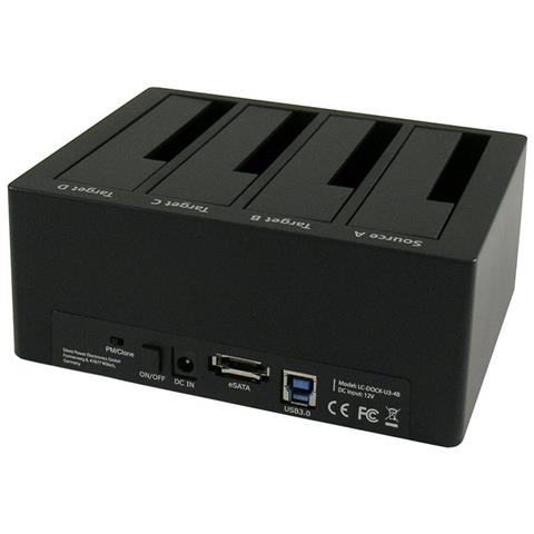 LC-Power LC-DOCK-U3-4B docking station per unità di archiviazione USB 3.0 Type-A Nero - Foto 2
