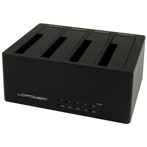LC-Power LC-DOCK-U3-4B docking station per unità di archiviazione USB 3.0 Type-A Nero - Foto 1