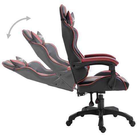 Sedia Da Gaming Rosso Vino In Similpelle - Foto 9