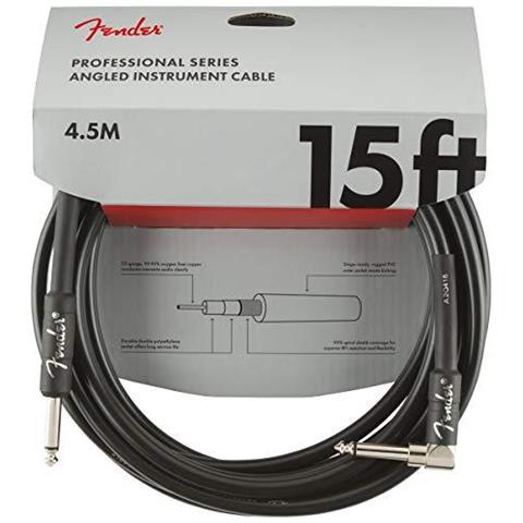 Instrument Cable Professional Series - 15 Ft - Str Ang - Nero - Foto 1
