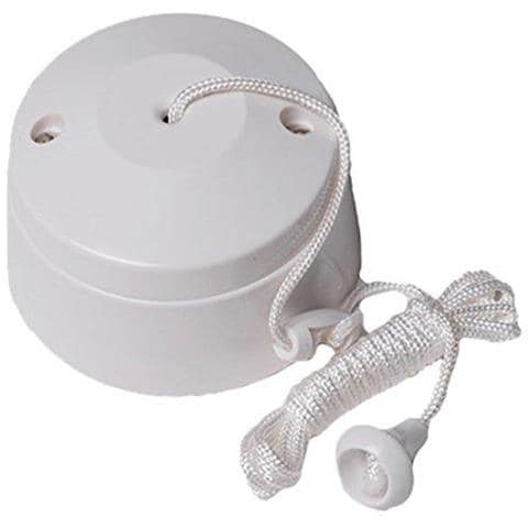 Bh02684 2-way Interruttore Soffitto Del Bagno Pull Cord Round 5 Amp-white - Foto 1