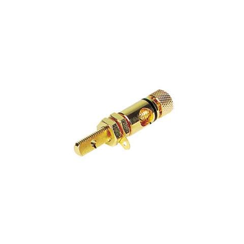 Gold-plated loudspeaker terminal, Maschio / femmina, Oro, Nero, Oro, Metallo, 11 x 11 x 49 mm - Foto 1