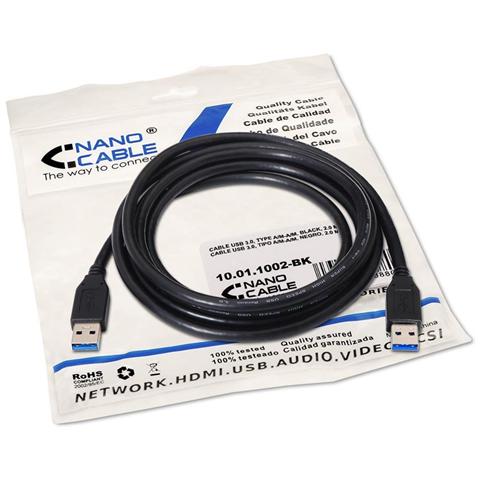 10.01.1001-BK, 3.0 (3.1 Gen 1) , USB A, USB A, Maschio / maschio, Dritto, Dritto - Foto 2