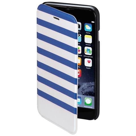 Stripes 4.7" Custodia a libro Blu, Bianco - Foto 2