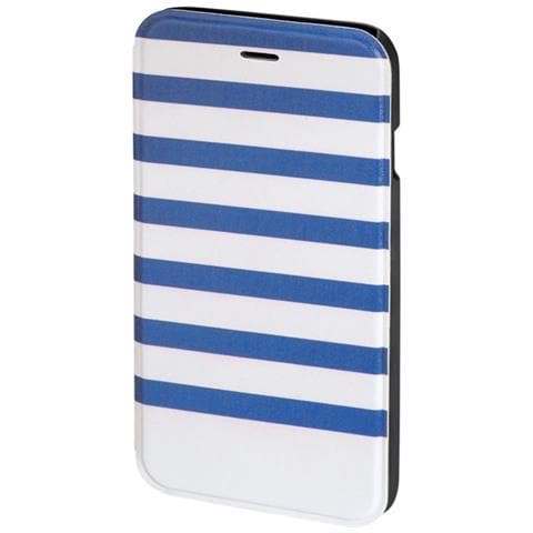 Stripes 4.7" Custodia a libro Blu, Bianco - Foto 1