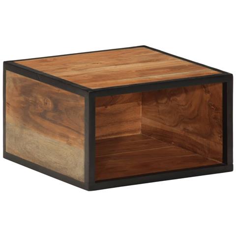 Comodino A Parete 35x35x20 Cm In Legno Massello Di Acacia - Foto 1