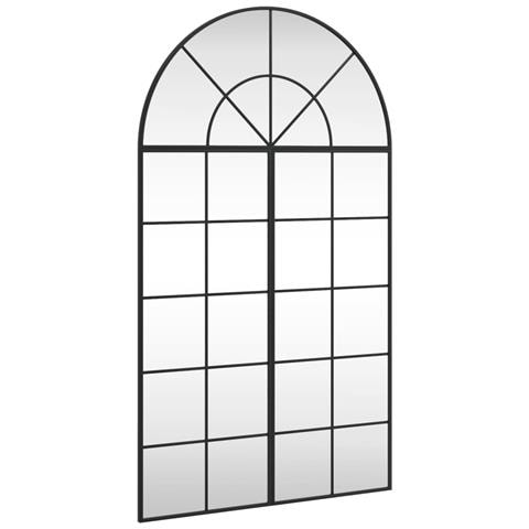 Specchio Da Parete Nero 80x140 Cm Arco In Ferro - Foto 2
