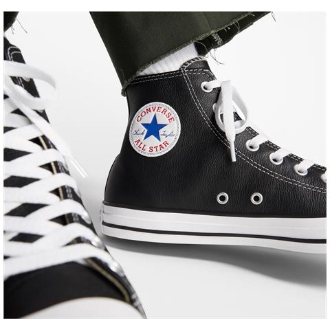 Chuck Taylor Hi Leather 132170c, Unisex, Nero, 35 - Foto 2