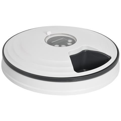 Distributore Automatico Cibo Cani E Gatti, 6 Pasti Ciotole Con Timer E Display Led A Batterie, Dispenser Cibo Per Piccoli Animali Con Musica - Foto 1