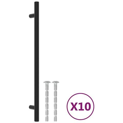 Maniglie per Mobili 10 pz Nere 224 mm in Acciaio Inox - Foto 2