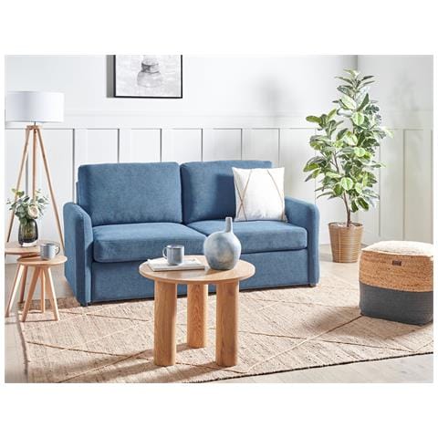 Divano Letto Bennas Tessuto Blu 3 Posti - Foto 1