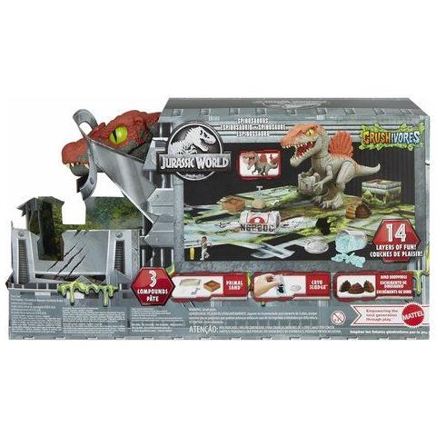 Spinosauro Cage Crasher Mattel Htp71 Jurassic World Assortito - Foto 1