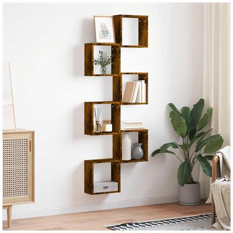 Mensole A Cubo 6 Pz Rovere Fumo 30x15x30 Cm - Foto 3