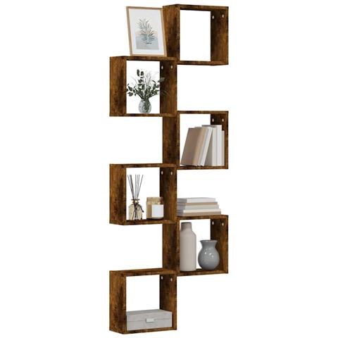 Mensole A Cubo 6 Pz Rovere Fumo 30x15x30 Cm - Foto 1