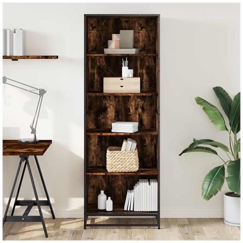 Libreria Rovere Fumo 60x35x170,5 Cm In Truciolato - Foto 3